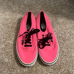 Pink and black Vans